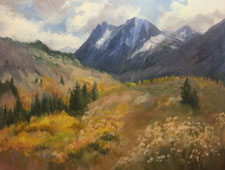 Carson Peak - June Lake Loop Eastern Sierra oil painting 12 x 16